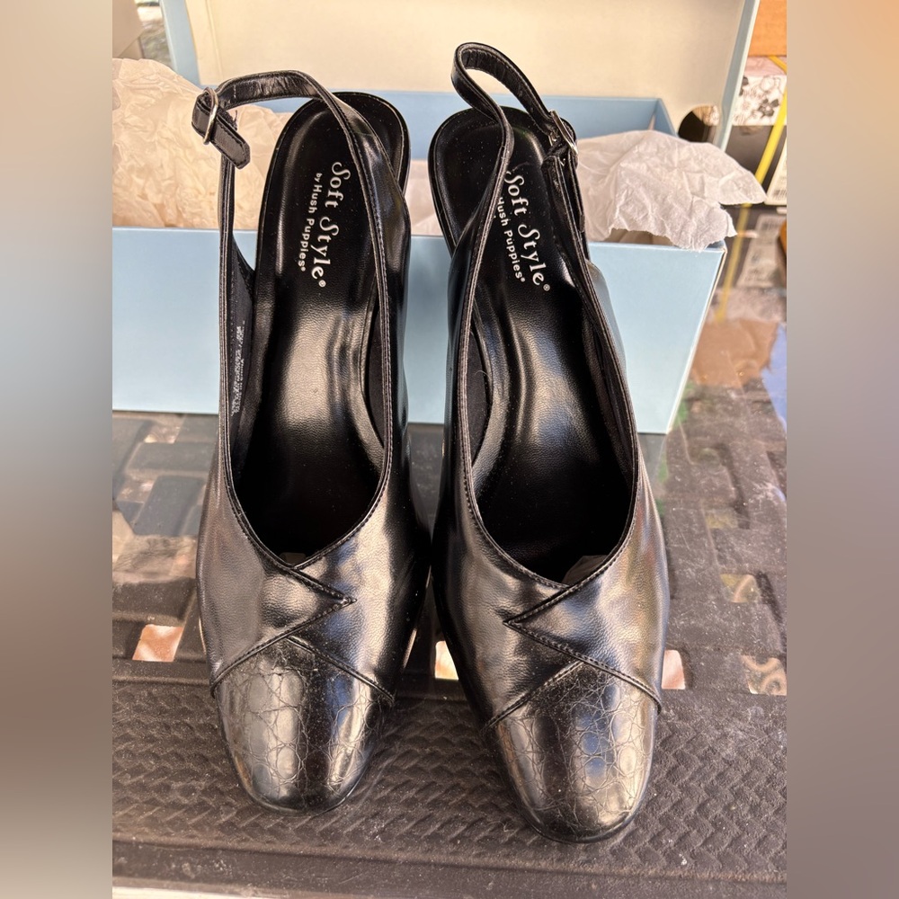Hush Puppies Soft Style Black Women's Heels